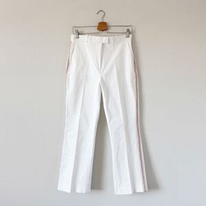 Lilly Pulitzer Pant White Size Striped Cropped Kick Flare Cotton Stretch Pant 8